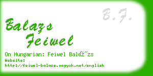 balazs feiwel business card